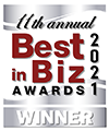 Best in Biz Awards 2021 silver winner logo prestigious business awards