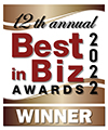 Best in Biz Awards 2022 bronze winner logo prestigious business awards