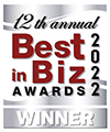 Best in Biz Awards 2022 silver winner logo prestigious business awards
