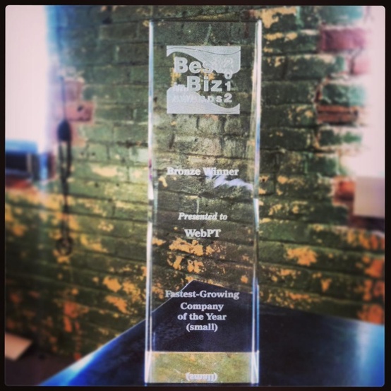 WebPT Best in Biz Awards 2012 prestigious business award winners